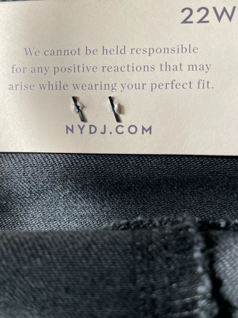 NWT NYDJ Sheri Slim Black Denim Stretch Crop Jeans in Women's 22W - Picture 14 of 16